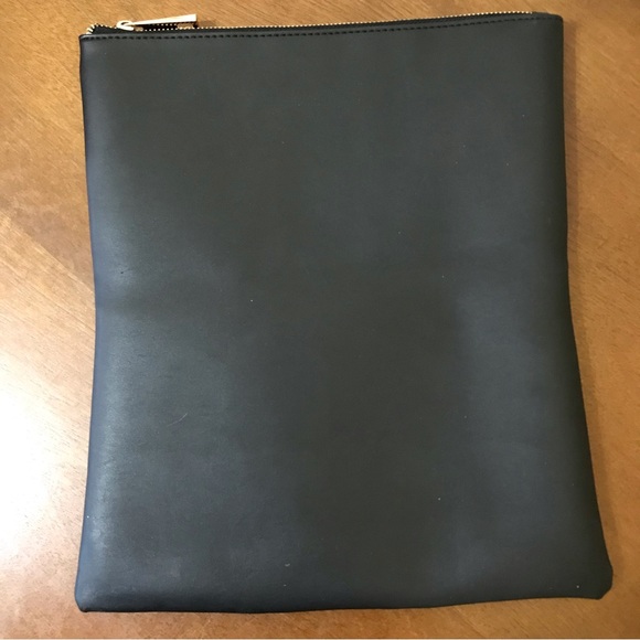 2/$15 Black Faux Leather Velvet Fold Over Clutch, Summer and Rose - Picture 2 of 7